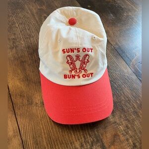 Universal Thread Kids Cream and Red Sun's Out Graphic Cap